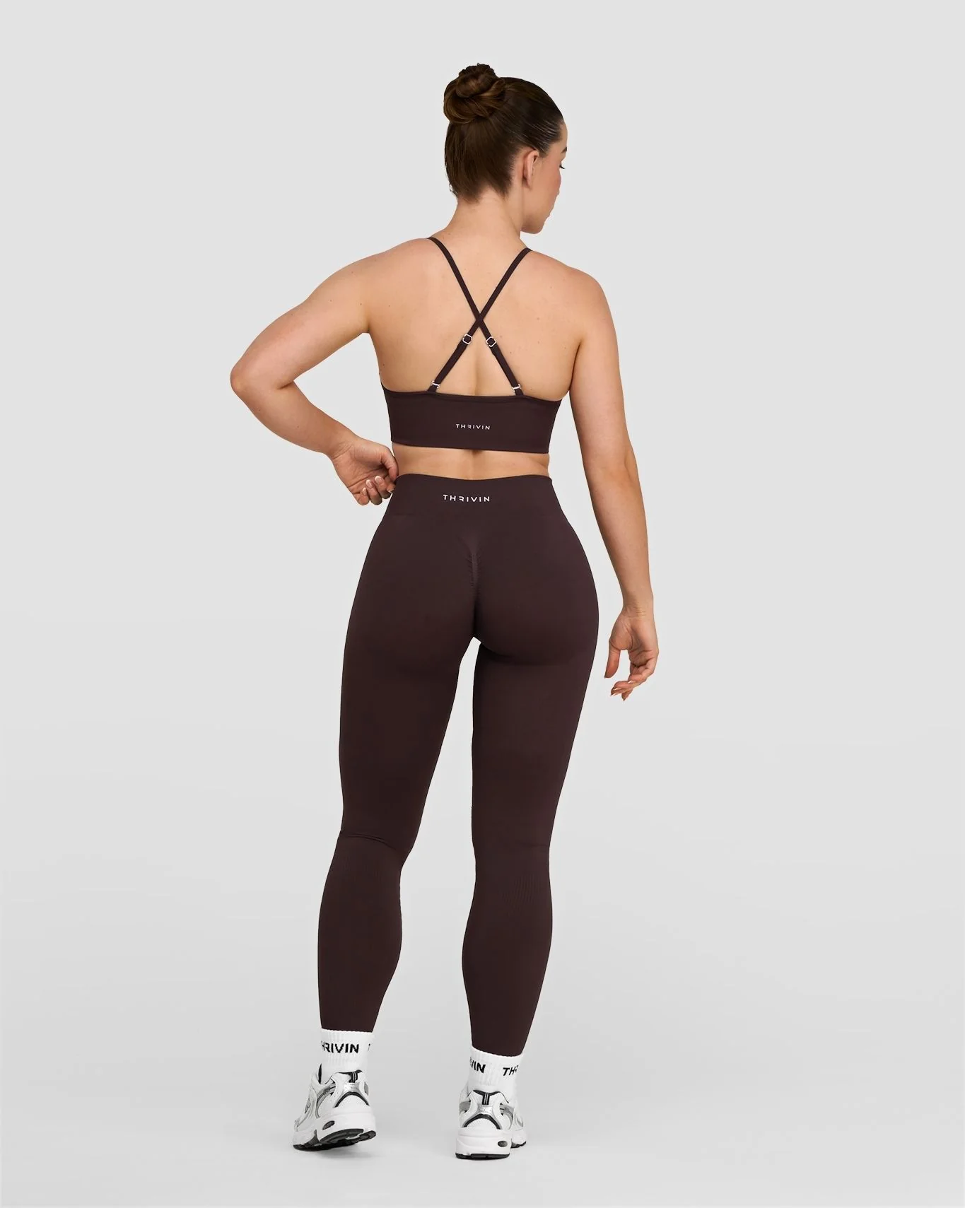 Elevate™ Sculpting Mid Waist Scrunch Leggings | Coffee