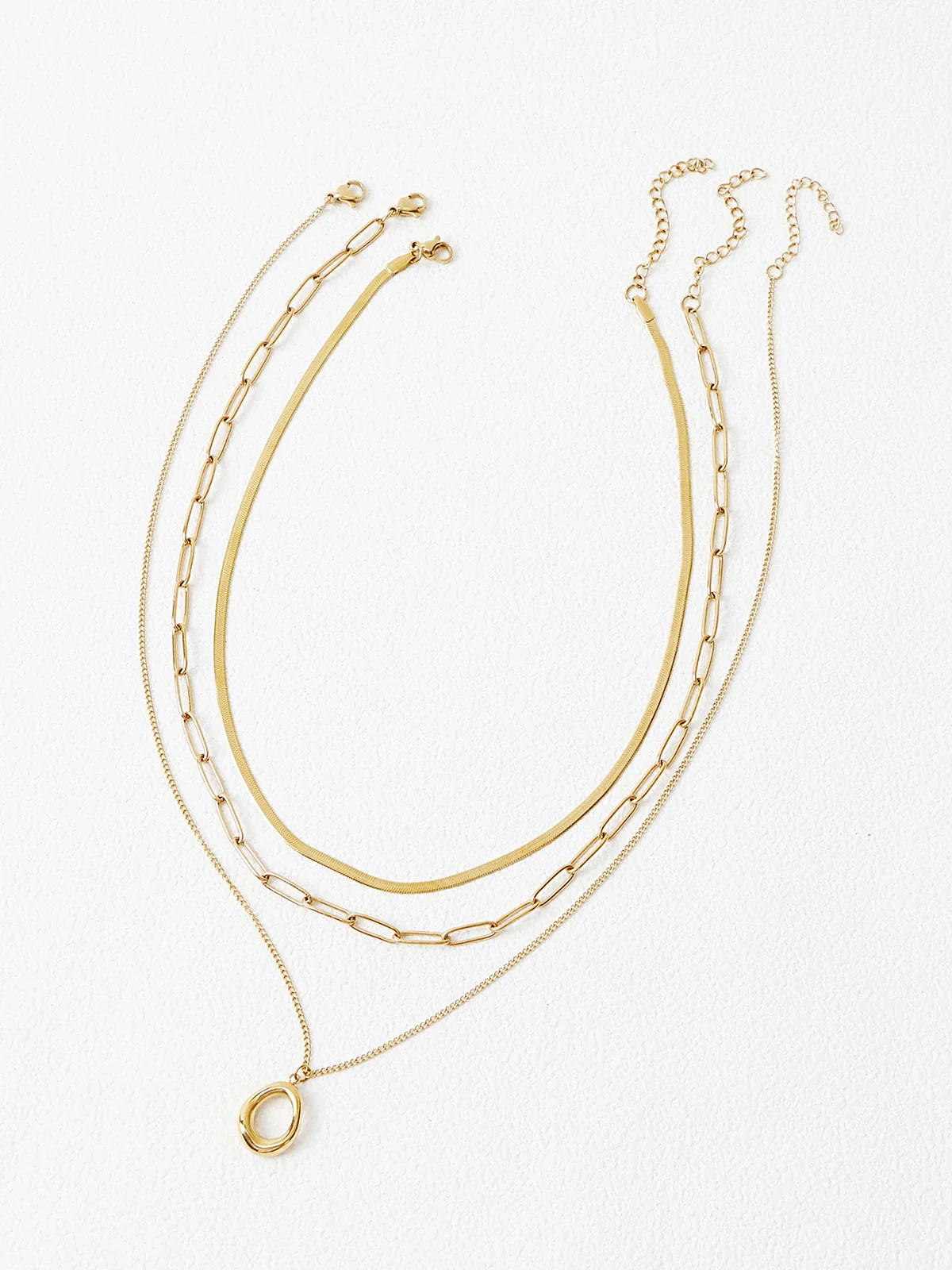 Layered Gold-Tone Chain Necklace