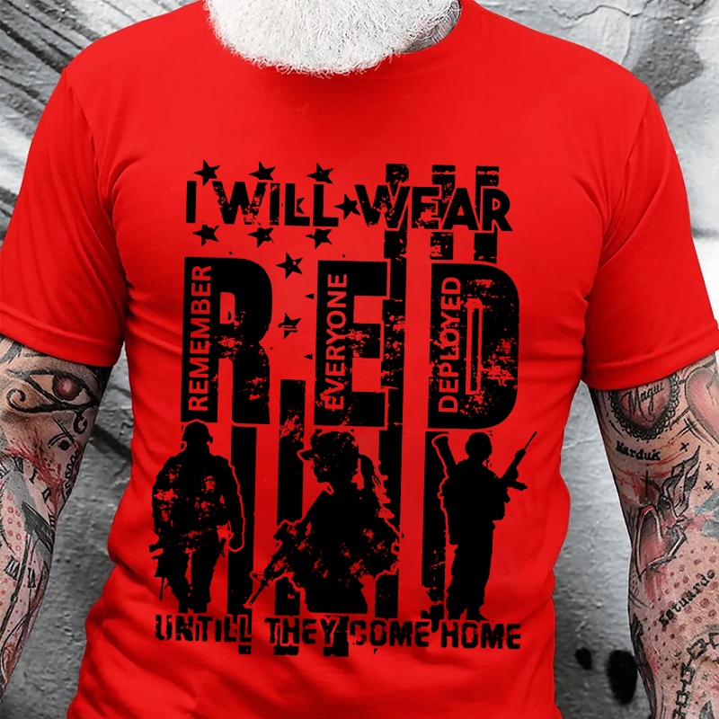 US Red Friday Printed Casual Men's T-Shirt