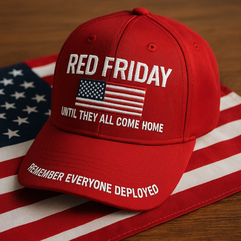 US Red Friday Printed Casual Hat