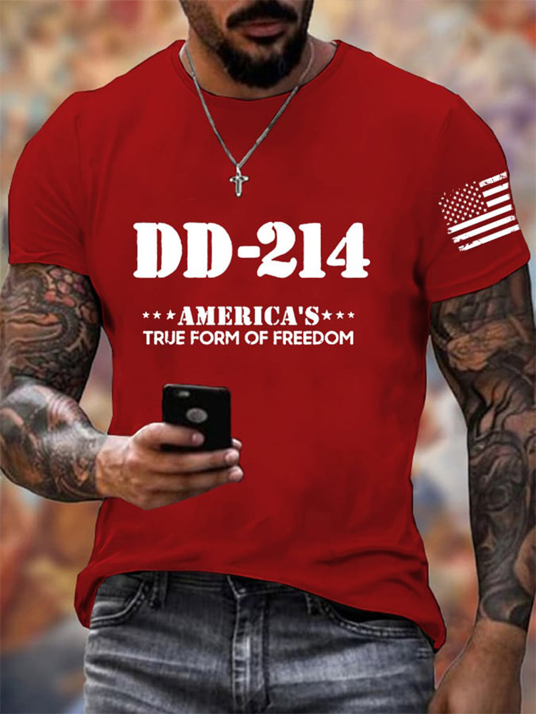 Men's Dd-214 Veterans Day Casual T-Shirt