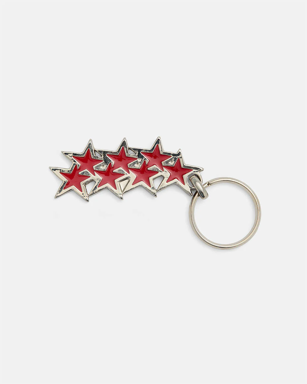 STARS KEYCHAIN METAL RED