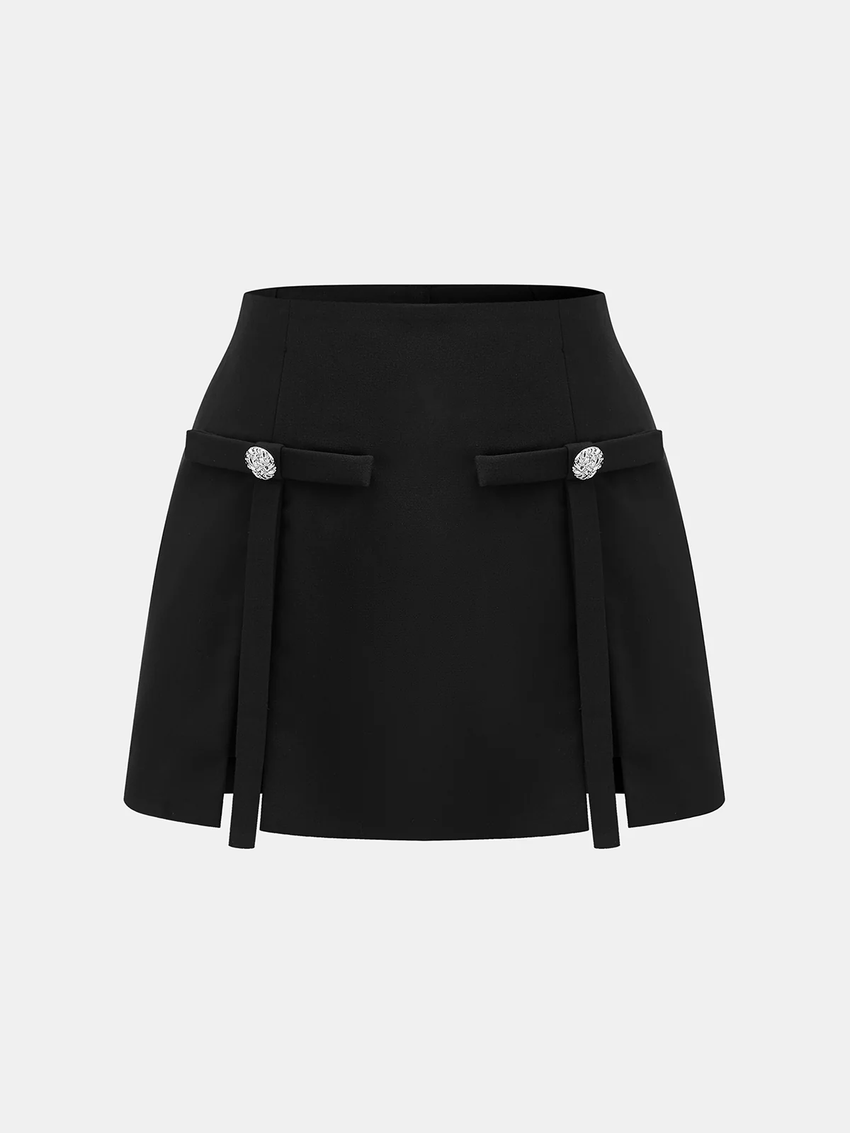 Embellished Strap Detail Mini Skirt