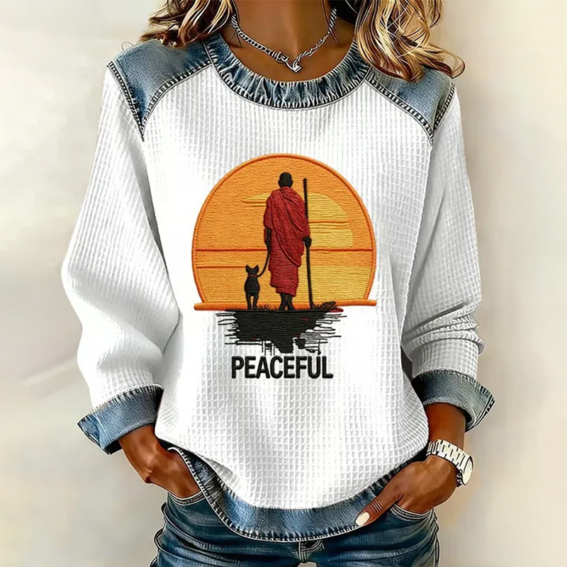 Women's Walk For Peace Print Sweatshirt