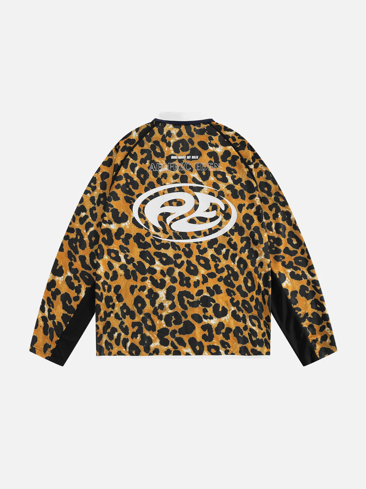 Aelfric Eden Leopard Polo Long Sleeve Tee