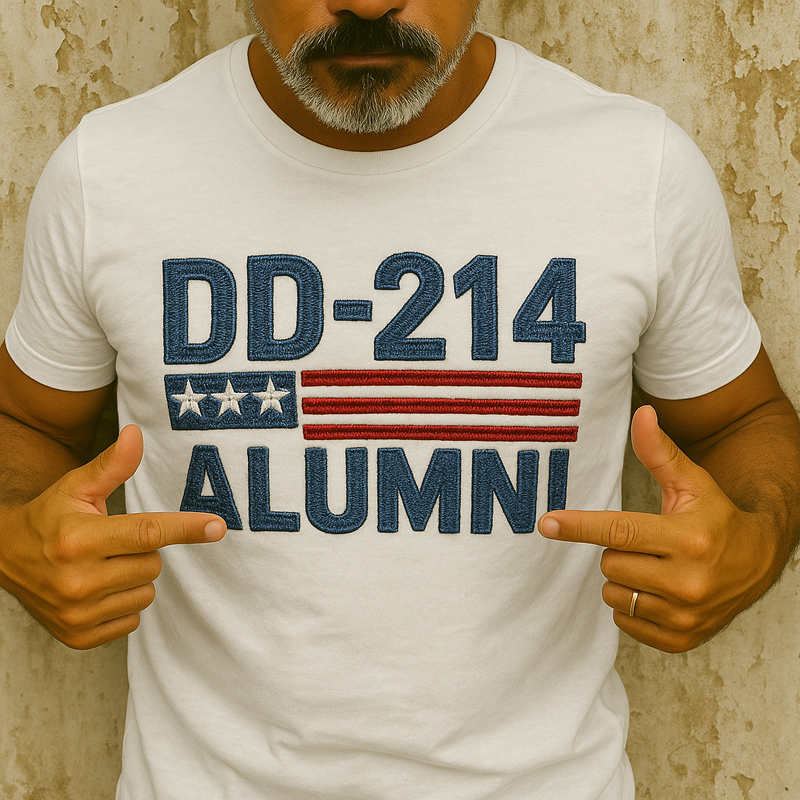 DD-214 Veteran Print Casual T-Shirt
