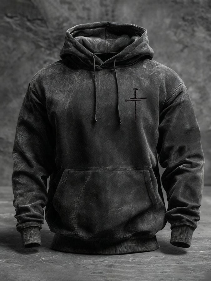 Men's Faith Cross Vintage Hoodie