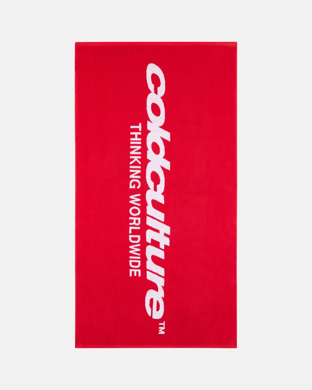 WORLDWIDE TOWEL VIVID RED AND WHITE