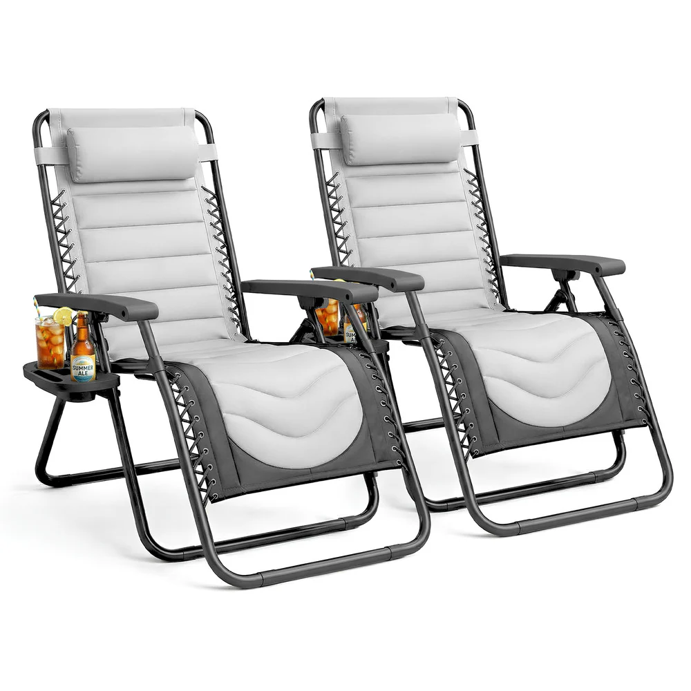 Premium Heavy-Duty Zero Gravity Chairs - 2 Pack XXL