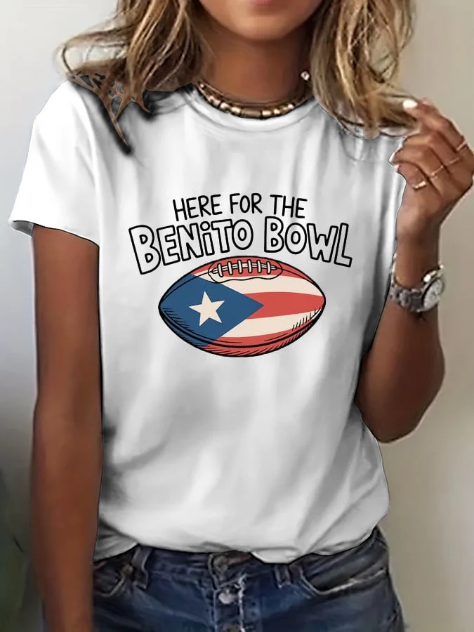 Women's Rugby Print Casual T-Shirt