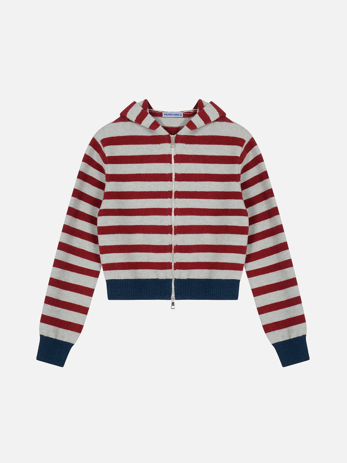 Aelfric Eden Striped Knit Zip Up Hoodie