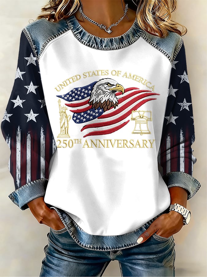 Women'S American 250th Anniversary Printed Hoodie