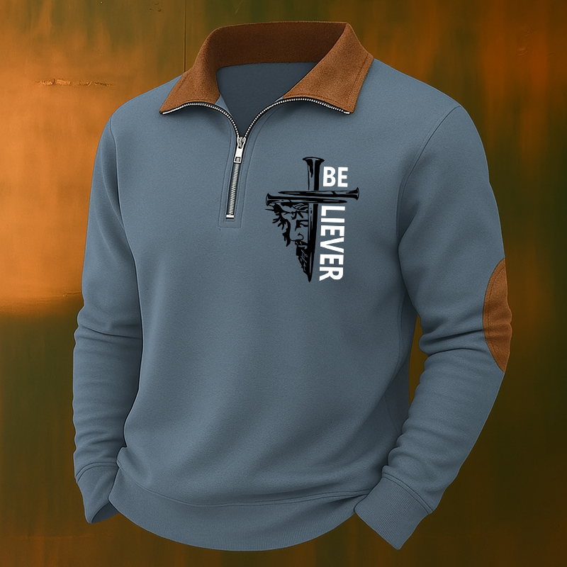 Men's Red Friday Casual Zipper Sweatshirt