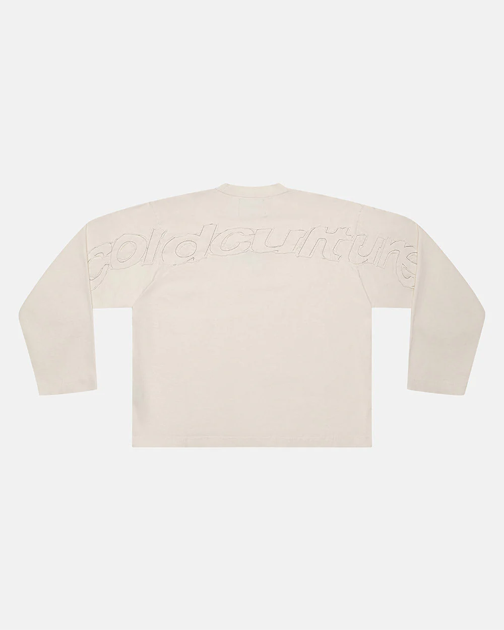 DISTRESS CURVED LONGSLEEVE LIGHT GREY