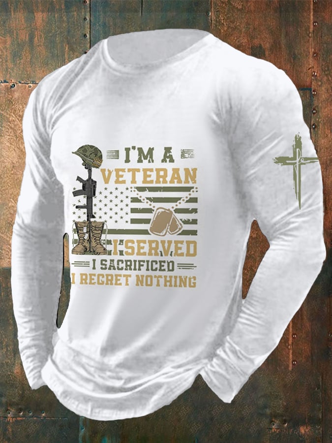 Men's Veteran Faith Print Top