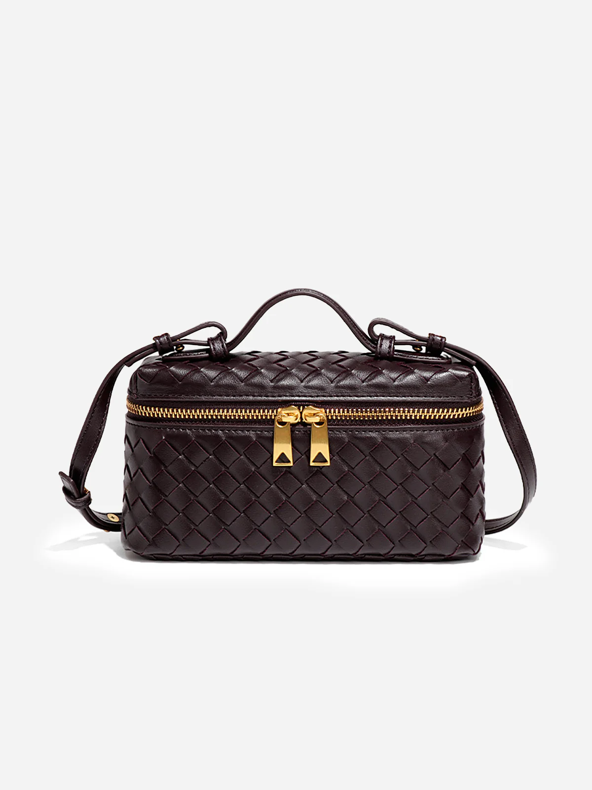 Woven PU Leather Box Bag