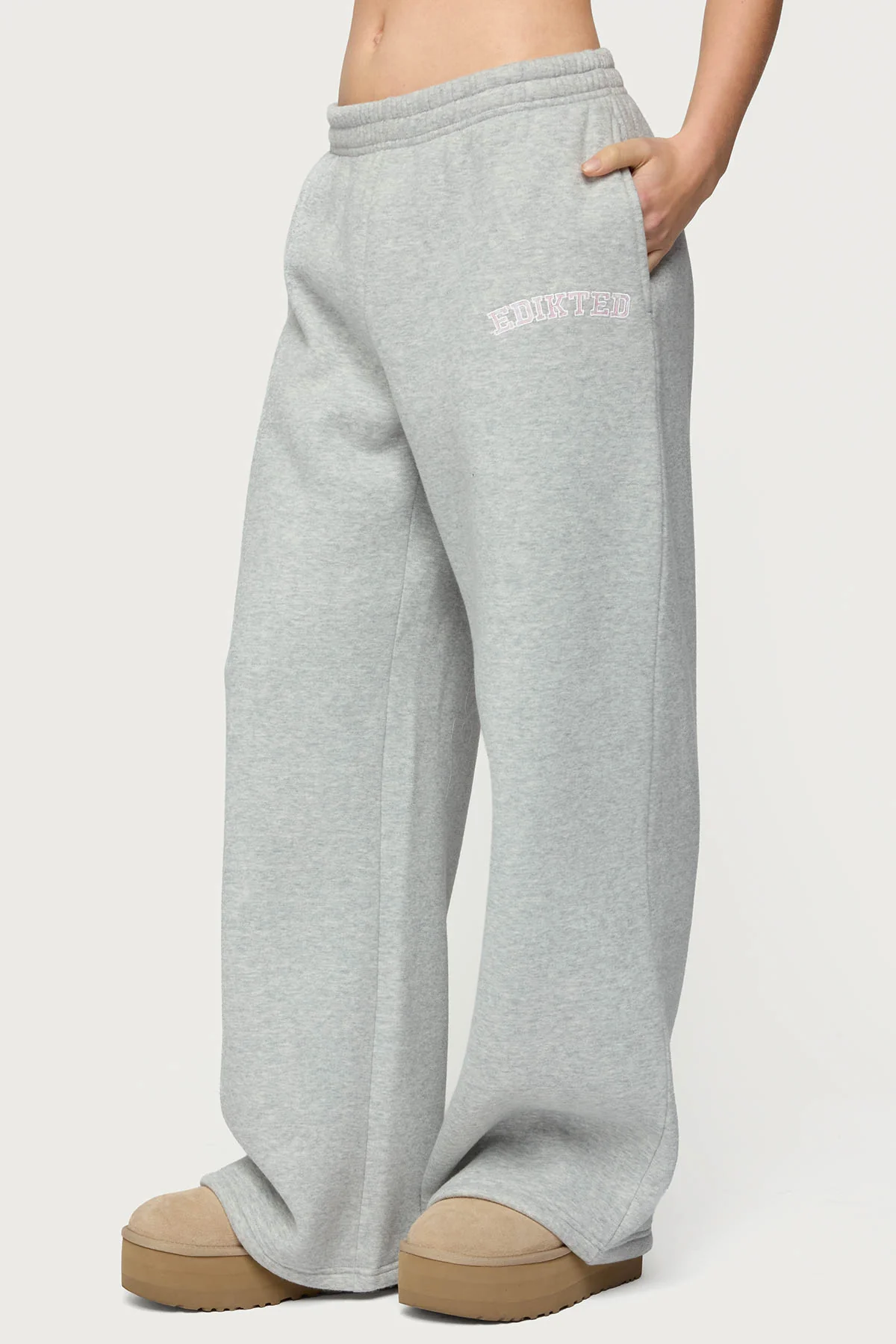Edikted Lover Wide Leg Sweatpants