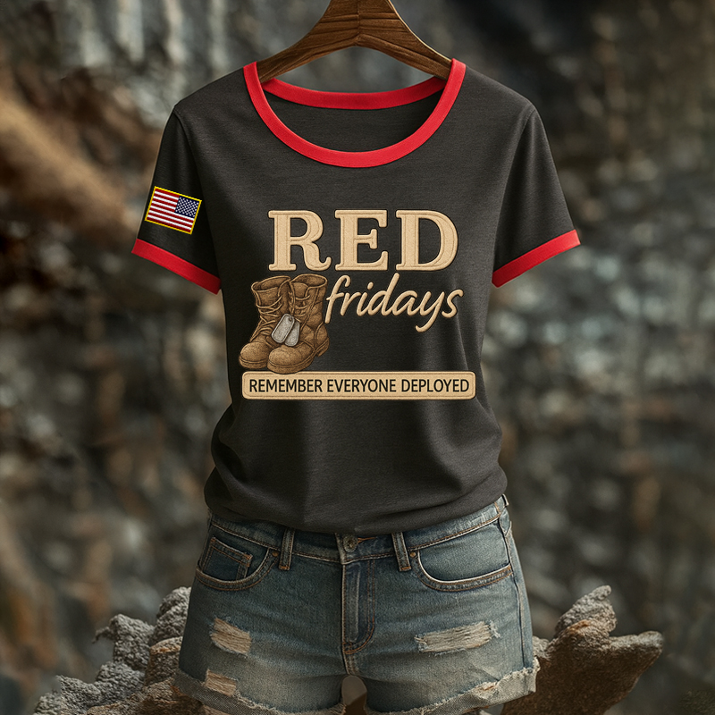 Women's Red Friday Veteran Print T-Shirt