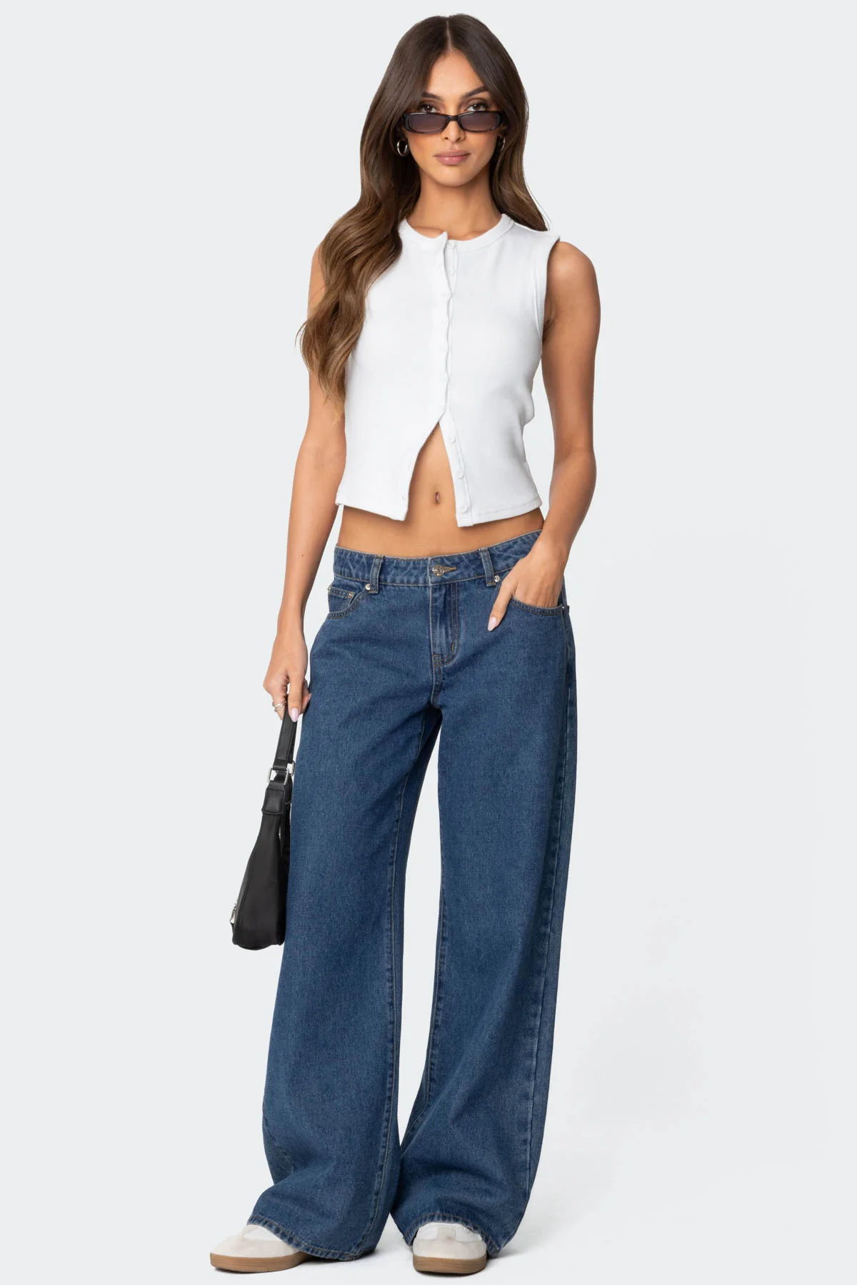 Raelynn Washed Low Rise Baggy Jeans
