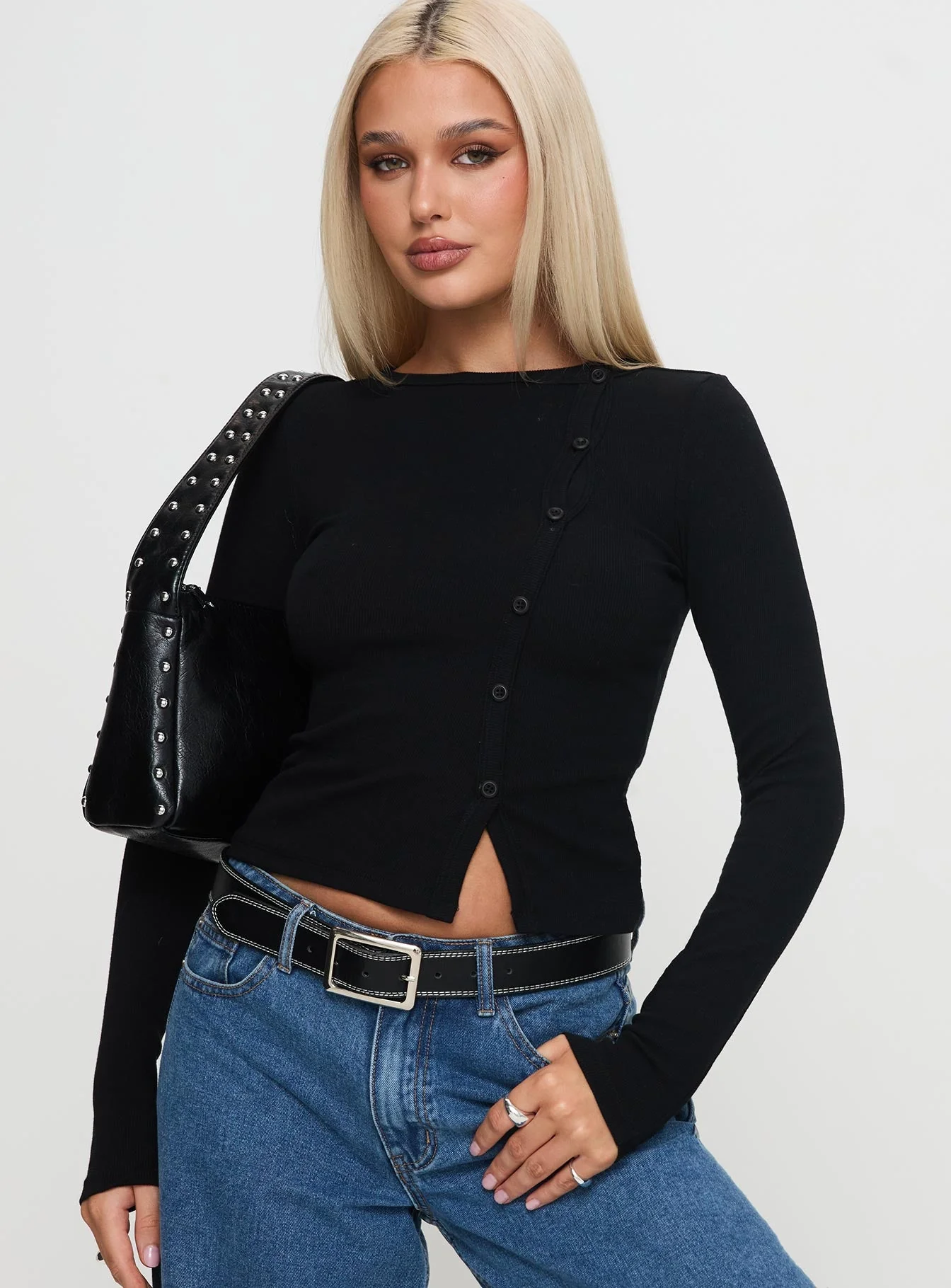 Passoni Long Sleeve Top Black