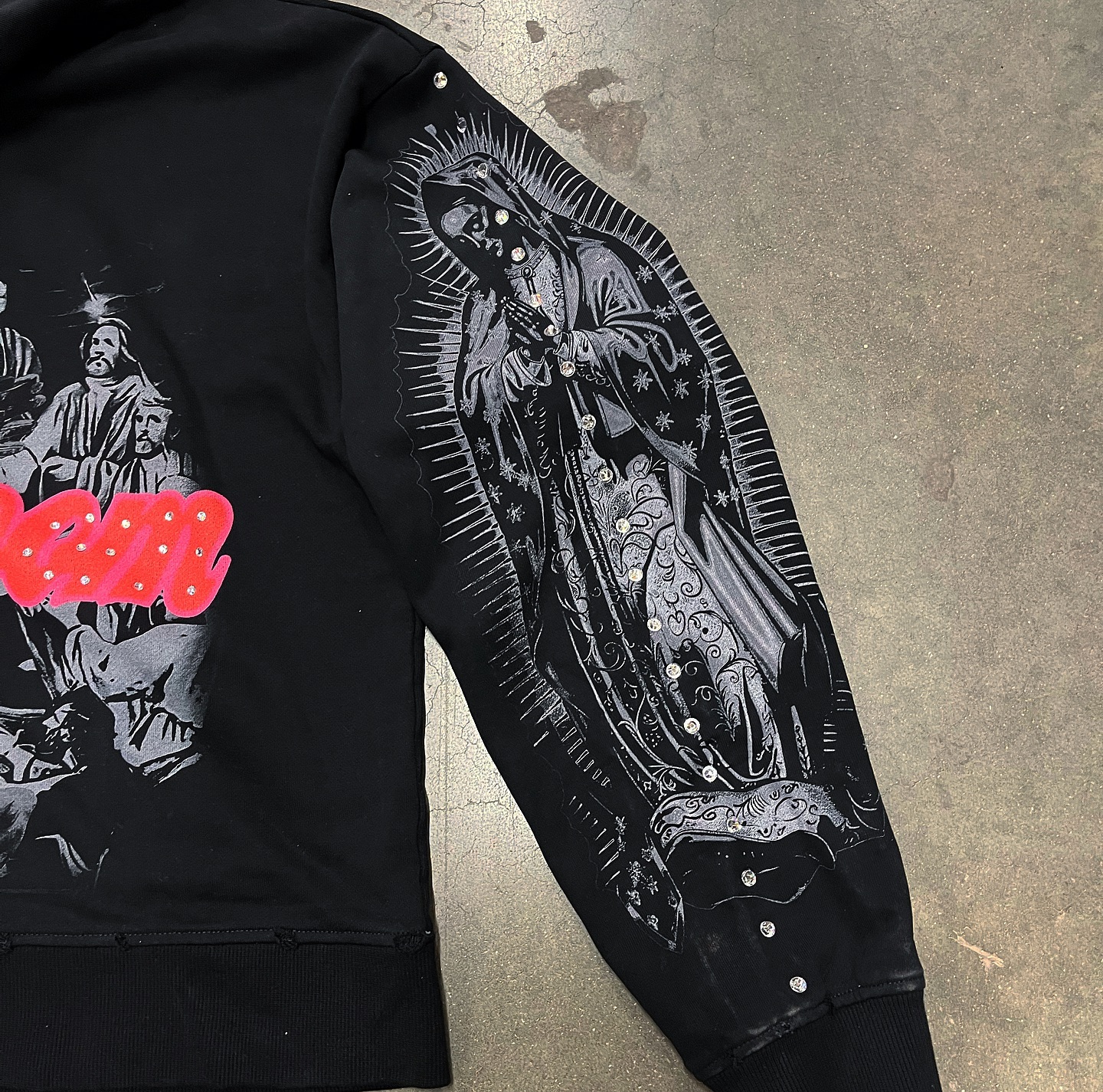 The Last Supper Casual Street Vintage Zip Hoodie