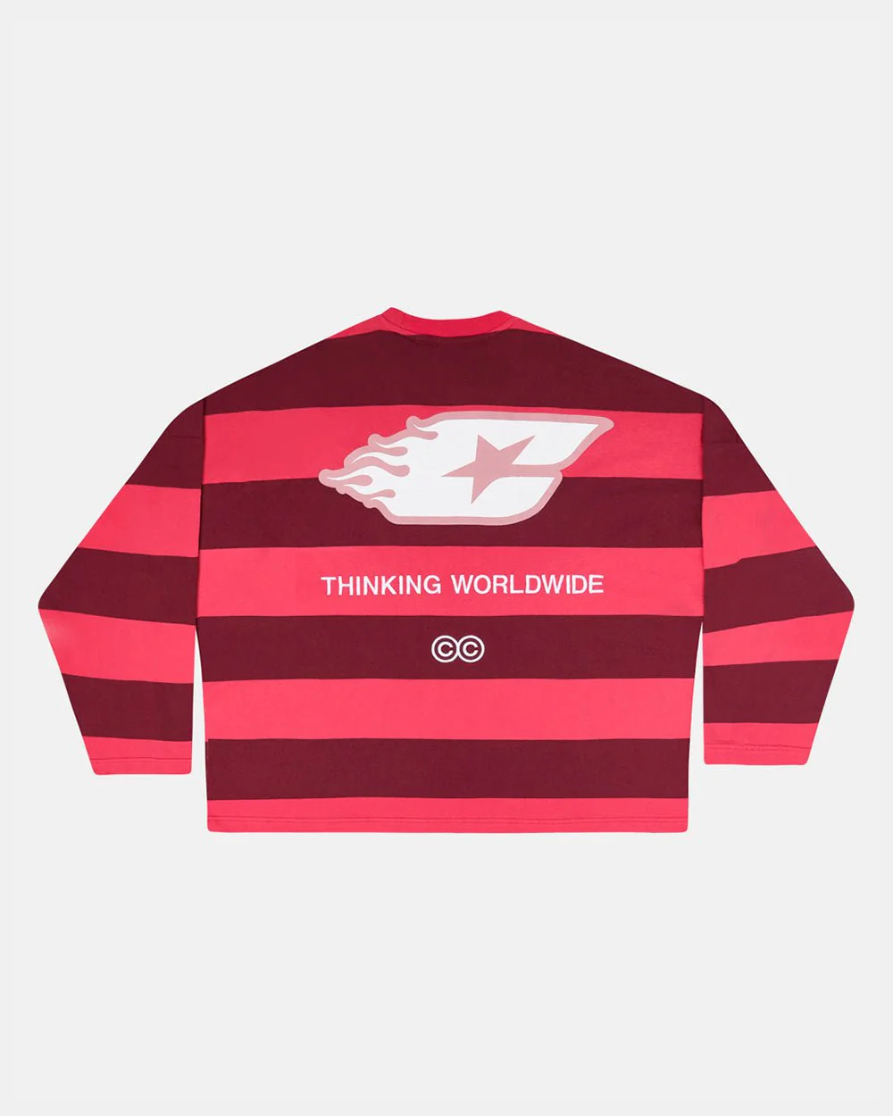 BURNIN STRIPES LONGSLEEVE BURGUNDY