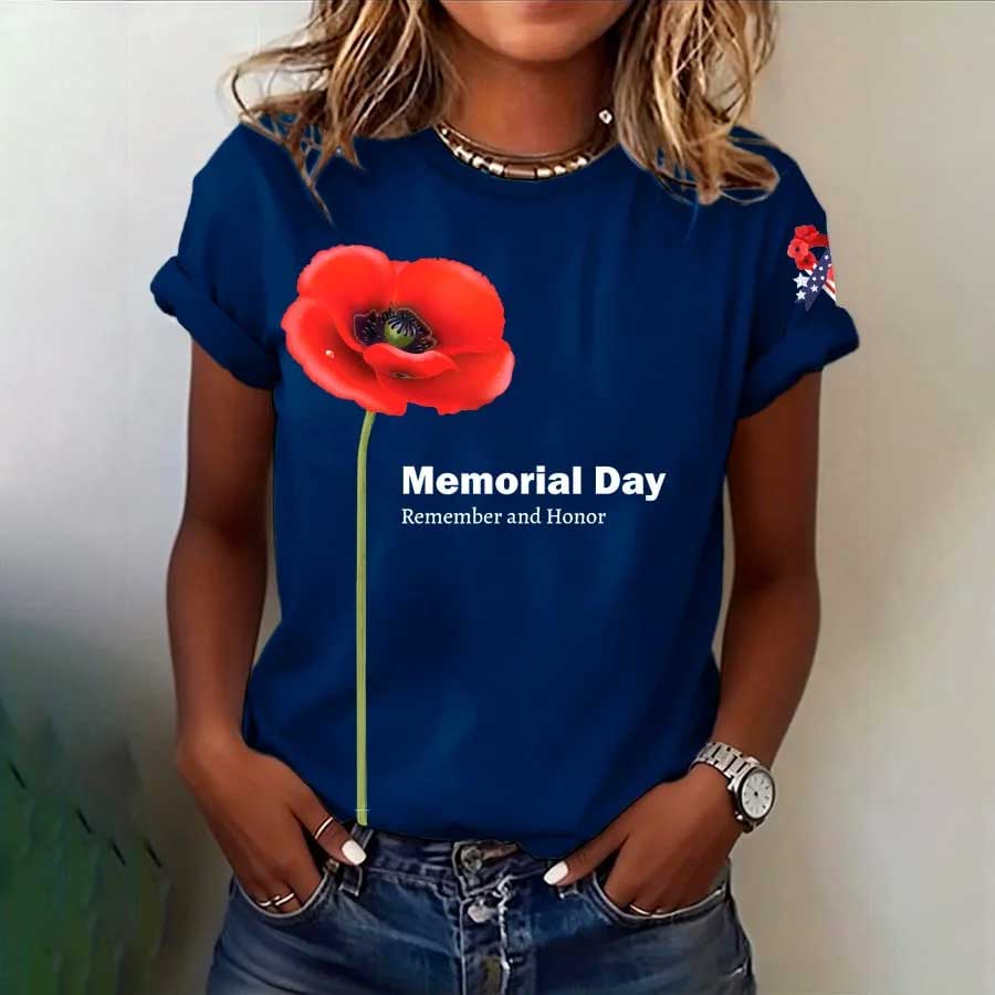 Women's Memorial Day  Print T-shirt