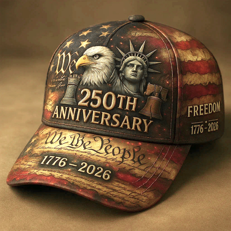 US 250th Anniversary Printed Casual Hat
