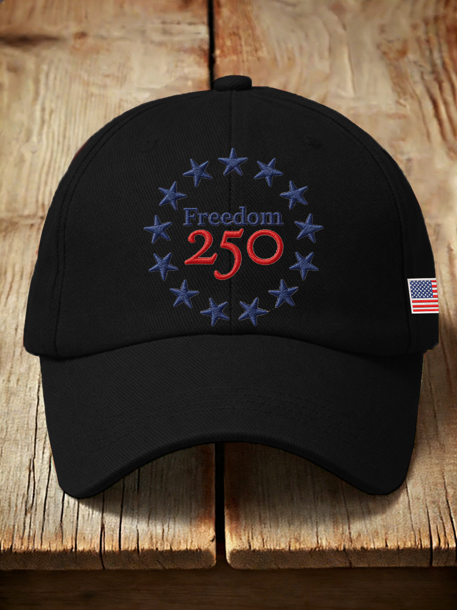 Unisex Freedom 250th Anniversary Embroidered Hat