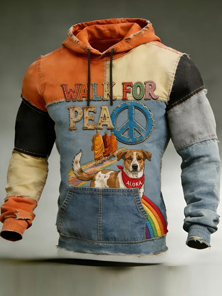 Embroidery And Pacifism Men's Hoodie