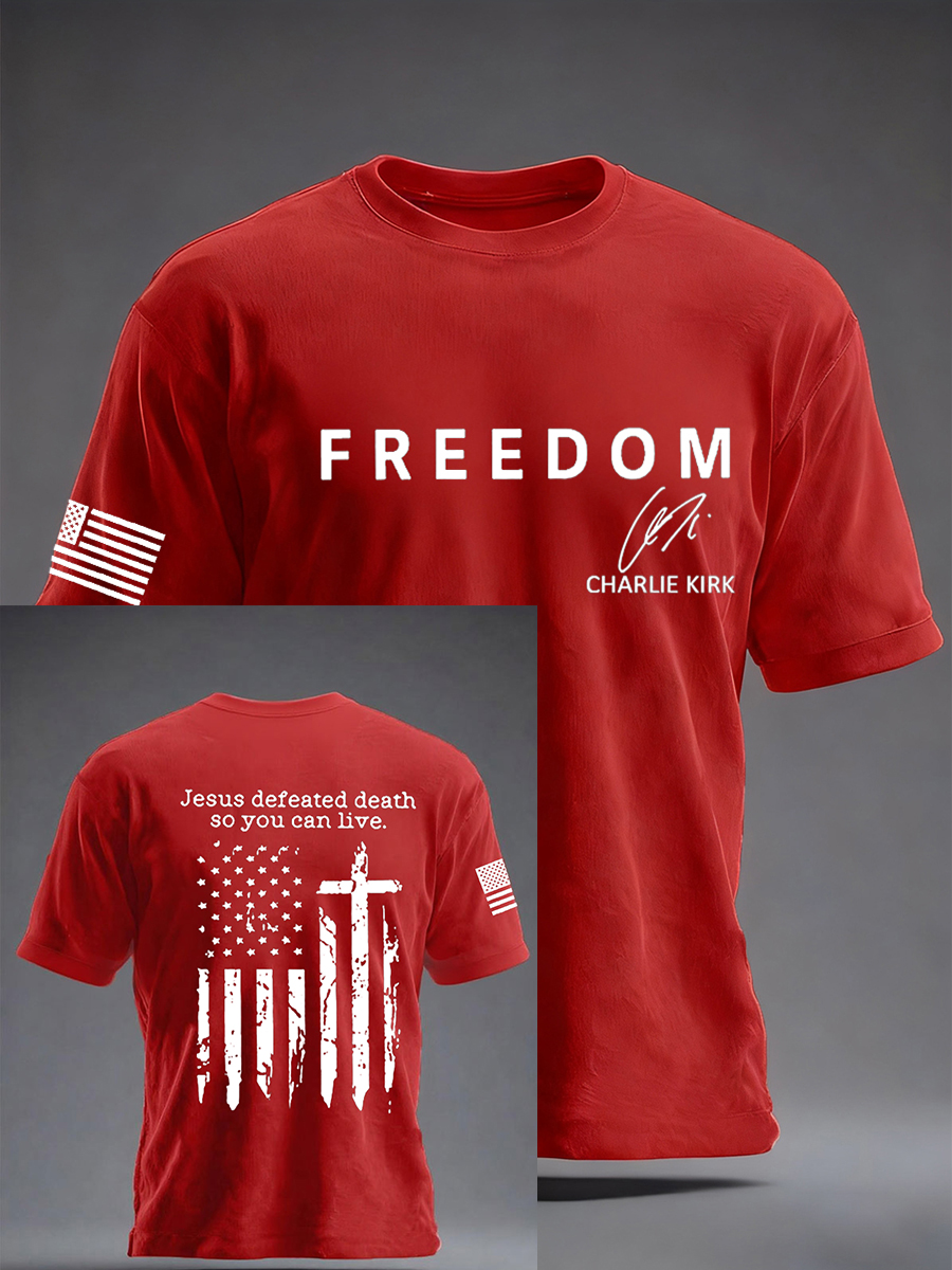 Men's Freedom Is Not Free R.I.P Charlie Kirk Short Sleeve T-shirt