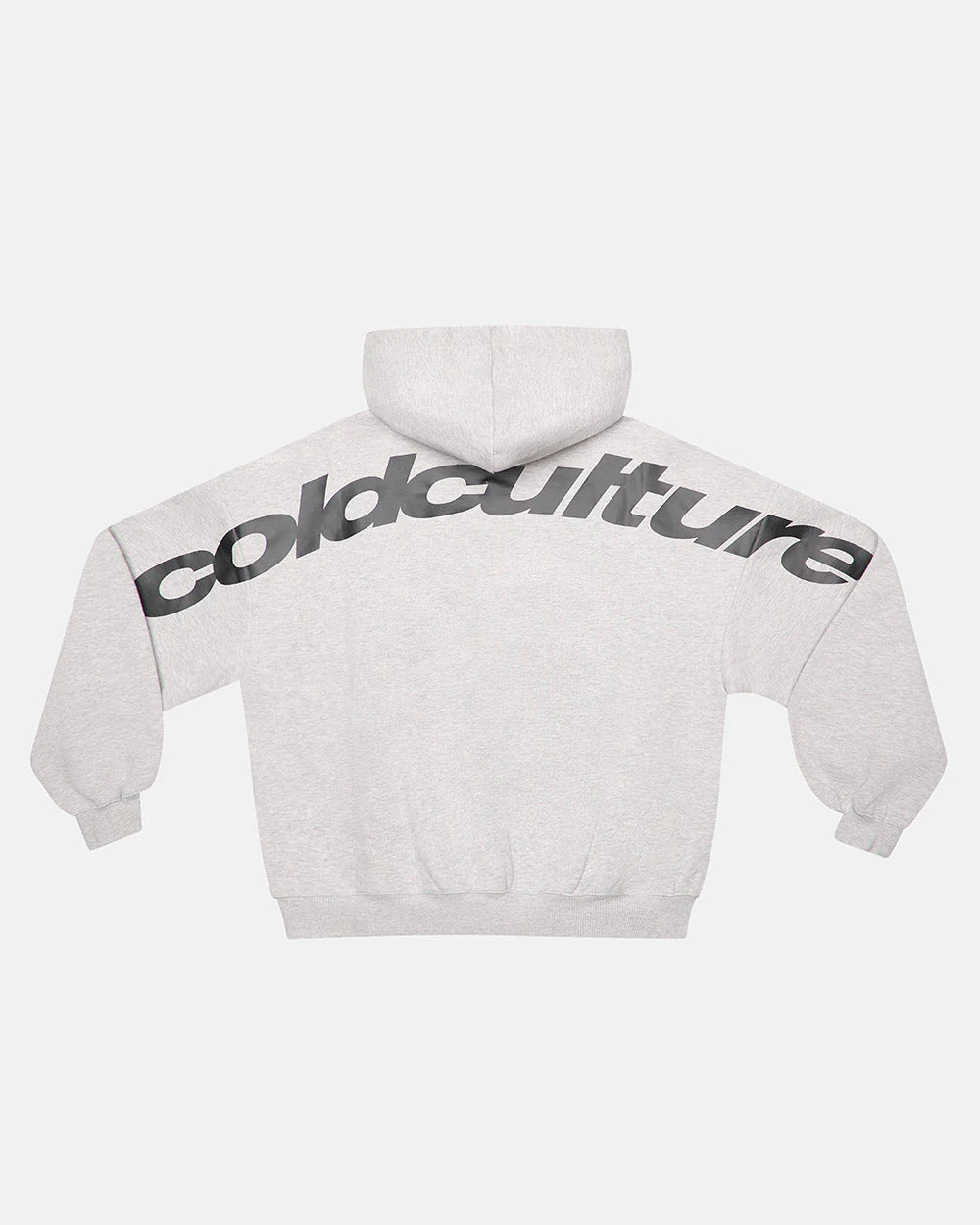 CURVED HOODIE HEATHER GREY