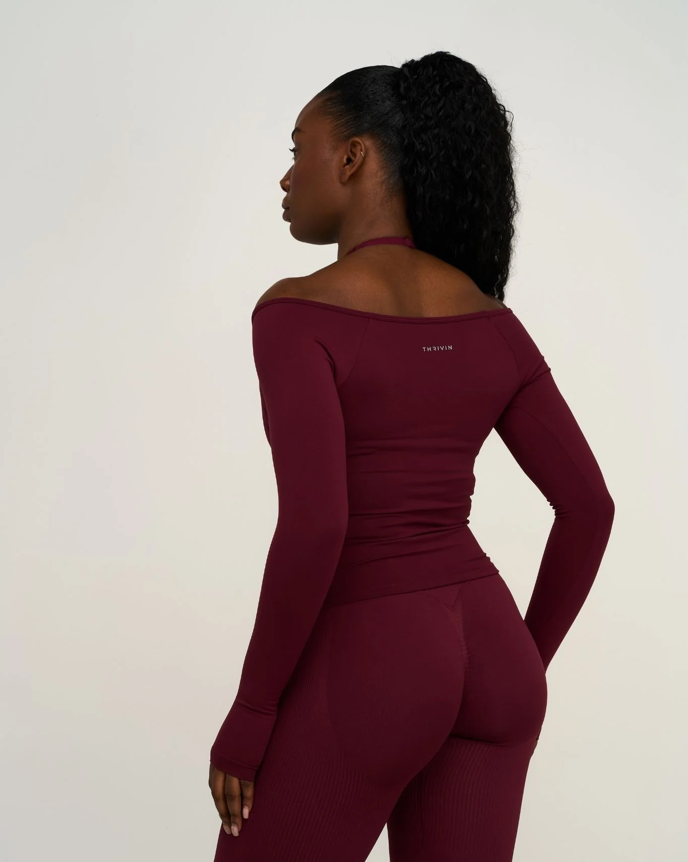 Elevate™ Sculpting Seamless V-Neck Top | Merlot