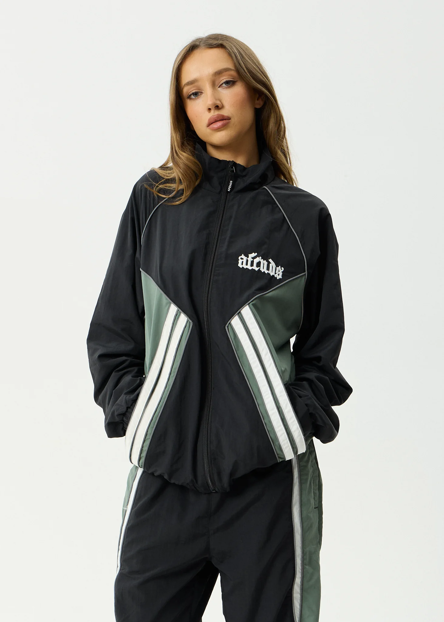 AFENDS Mens Sporting - Sports Spray Jacket - Black