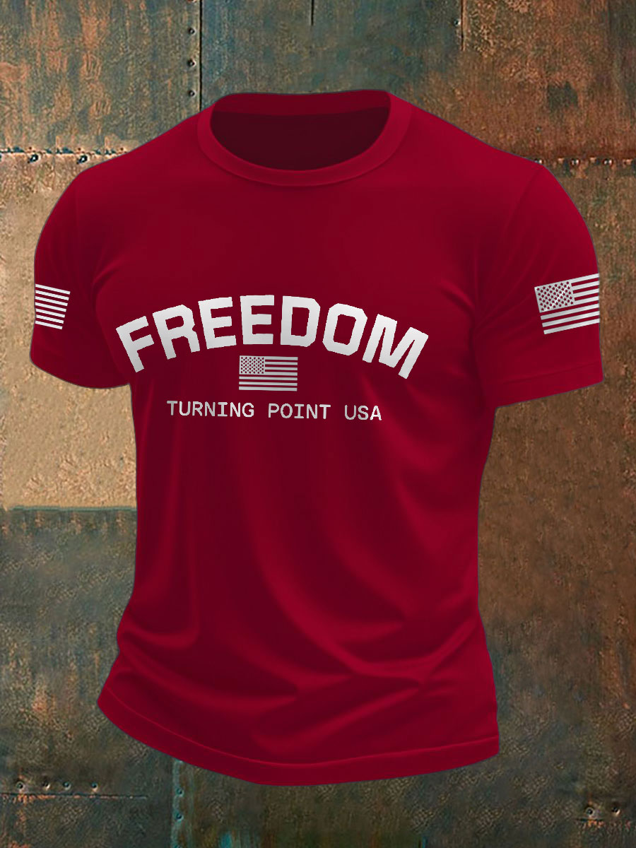Men's Turning Point  Flag Printed T-shirt