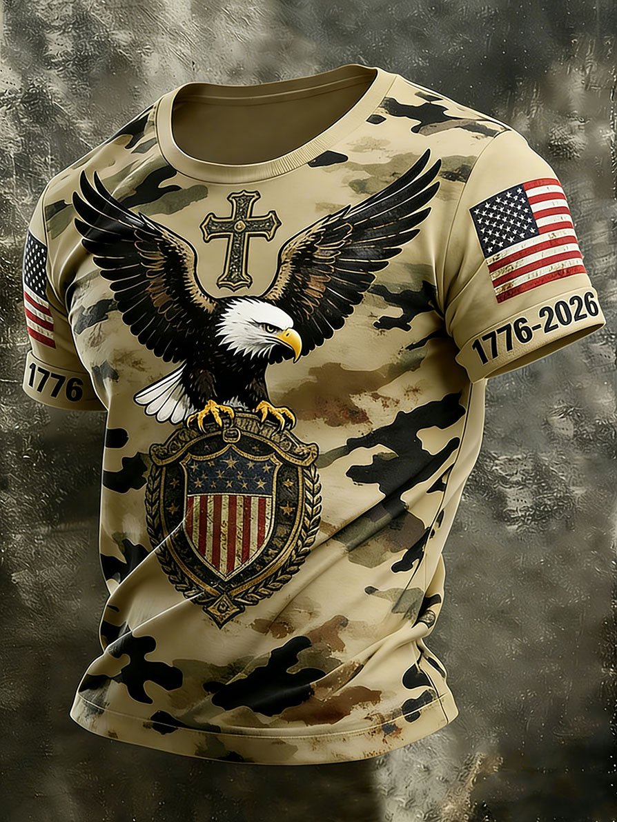 Men's Retro Faith 250th Anniversary American Short-Sleeve T-Shirt