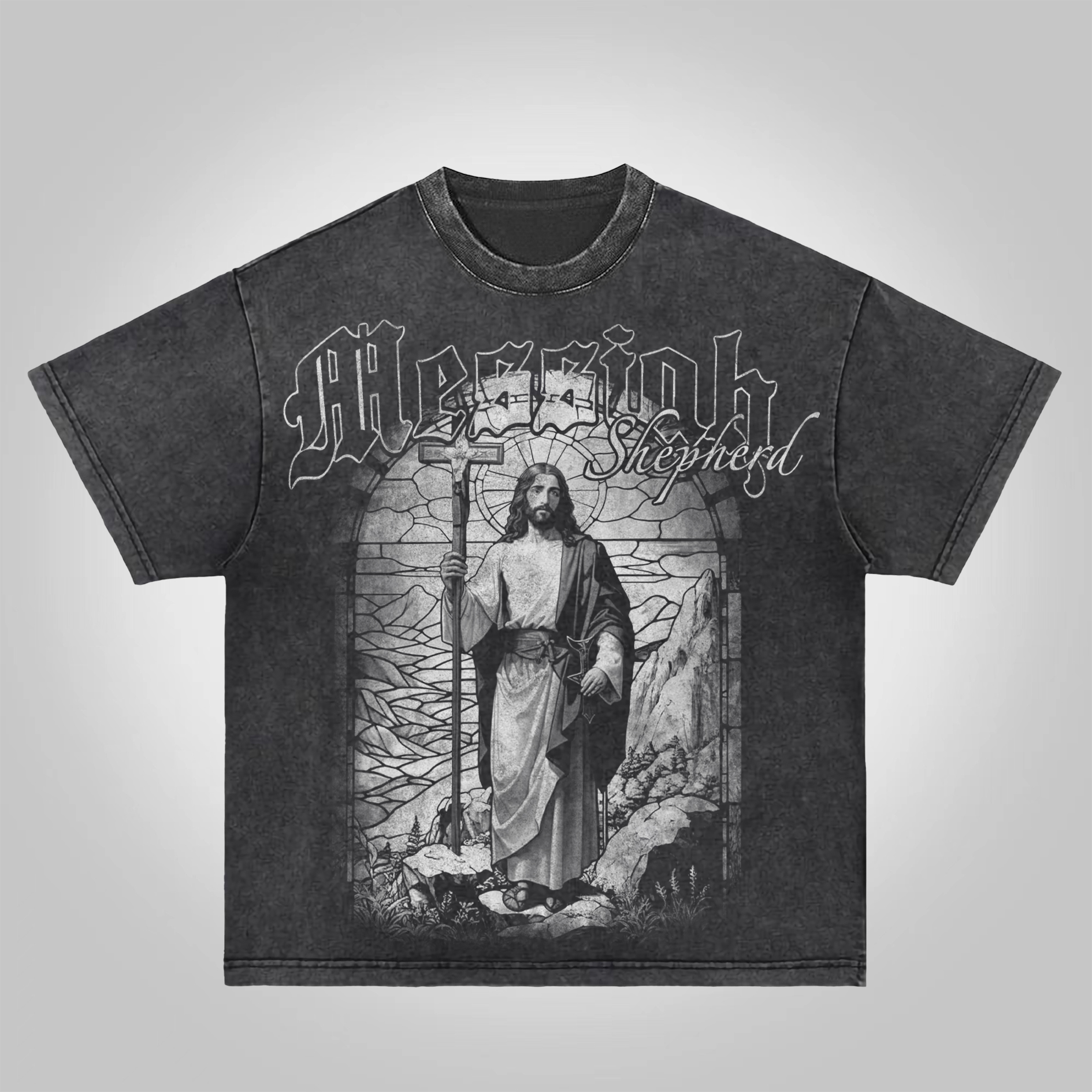 Vintage Jesus Graphics Acid Washed T-Shirt