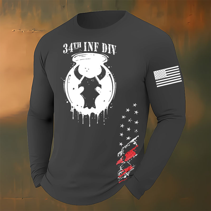 The Red Bull Division Printed Casual Long-Sleeved T-Shirt