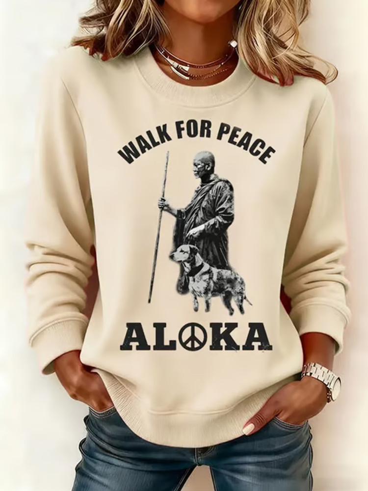 Women's Walk For Peace Art Print Sweatshirt
