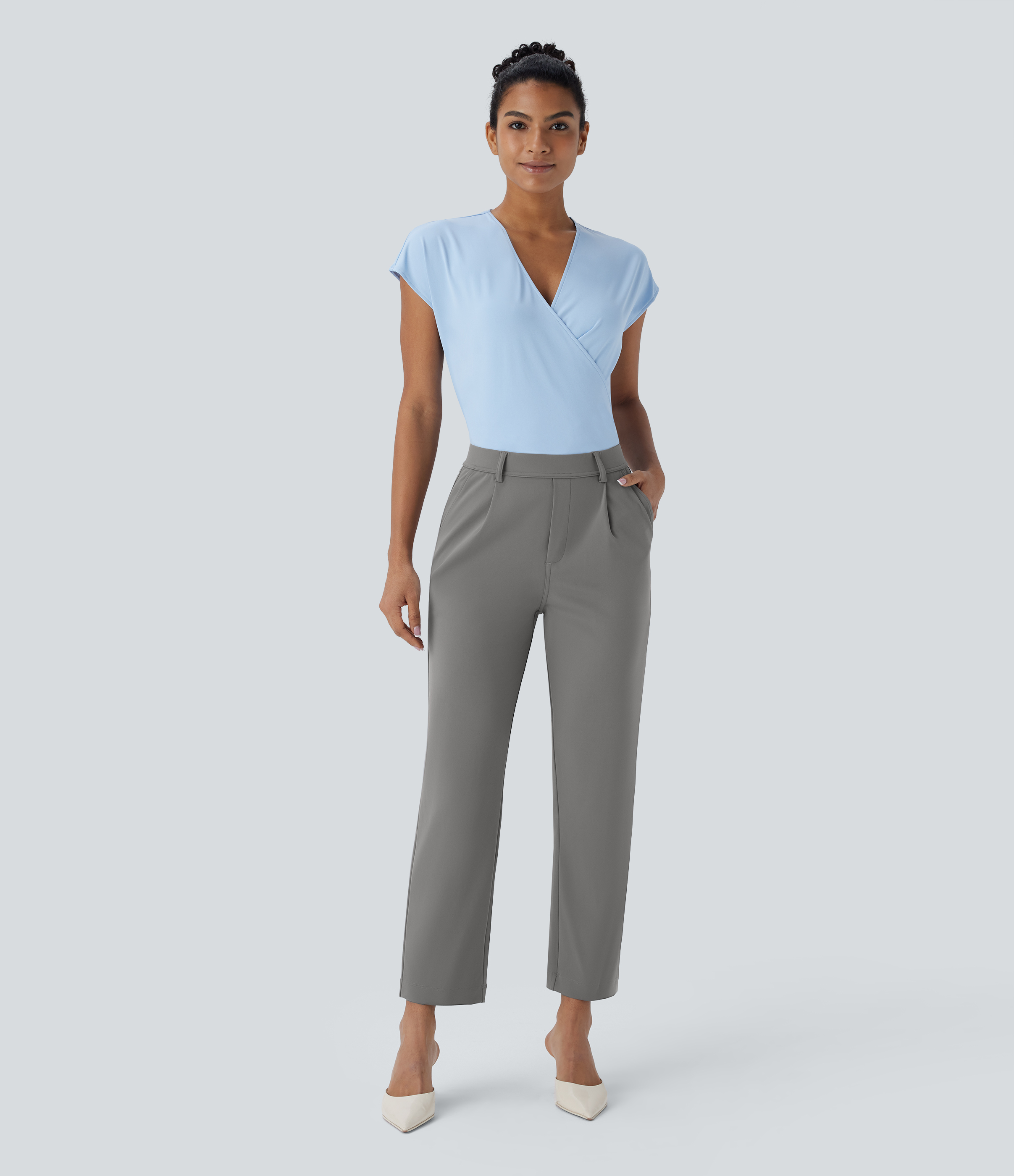 Halara Flex™ High Waisted Pocket Ankle Length Tapered Work Pants