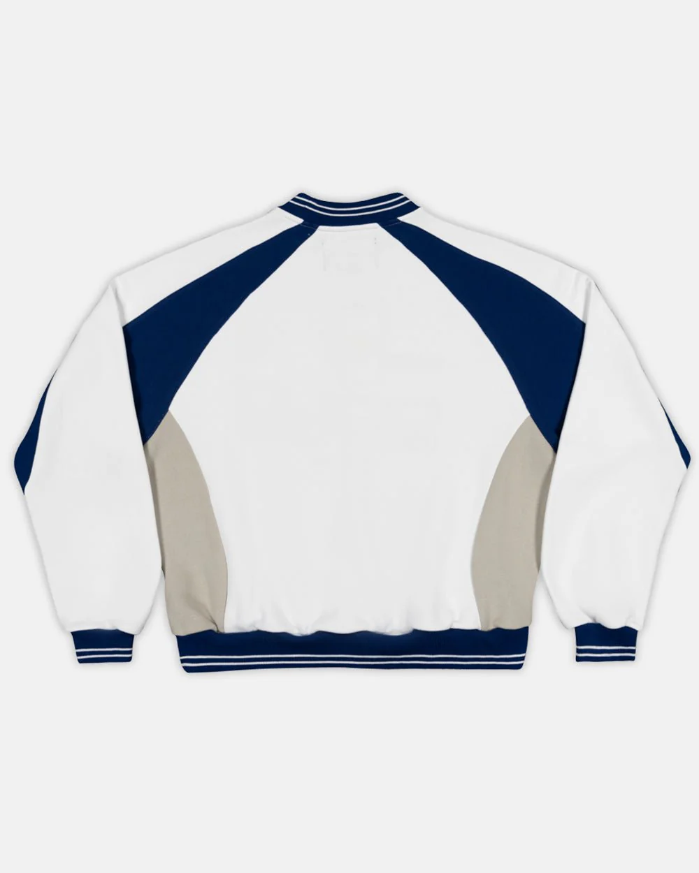 COWBOY VARSITY CREWNECK WHITE/BLUE