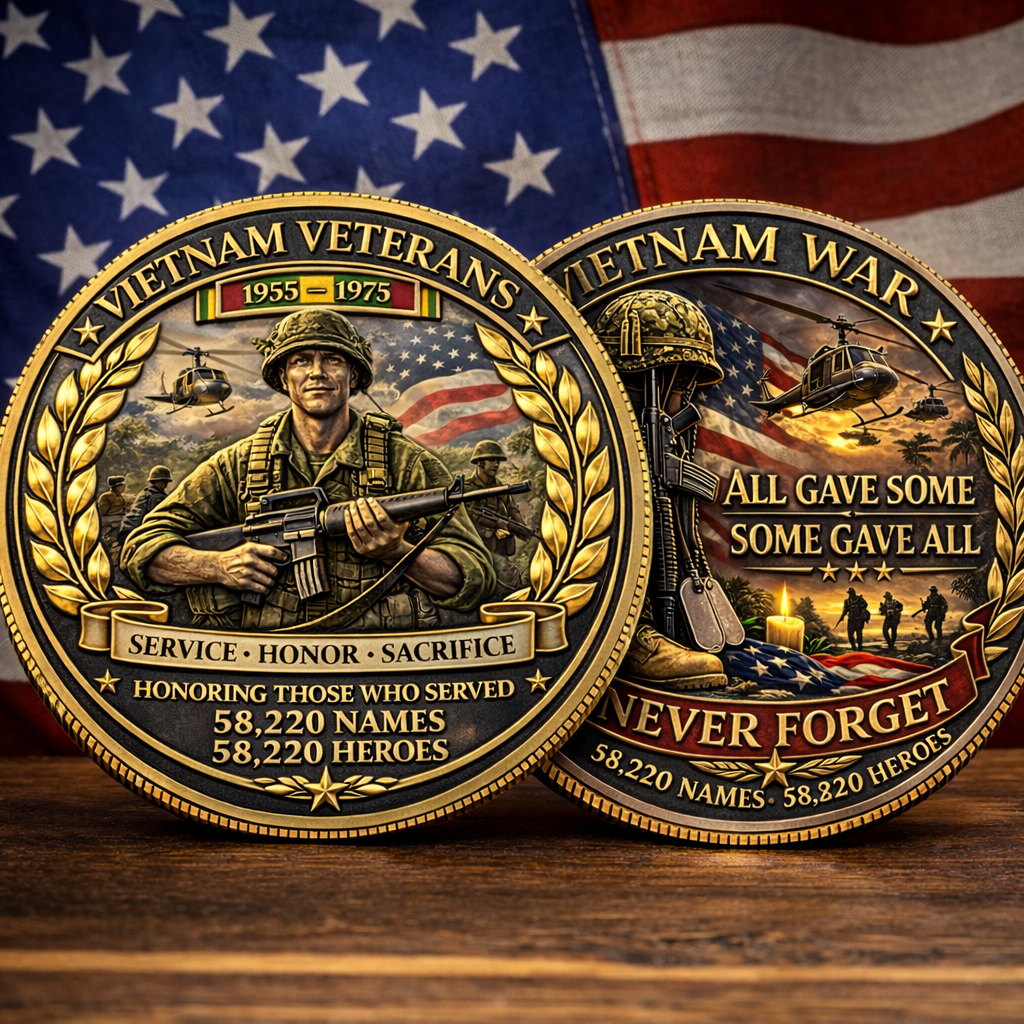 Vietnam War Veterans Memorial Coin – Never Forget