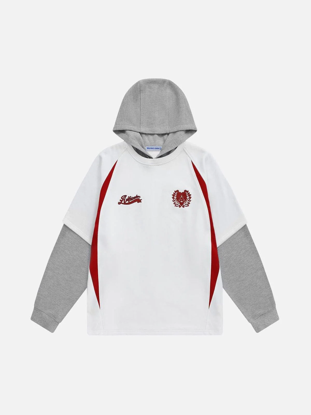 Aelfric Eden Patchwork Layered Pullover Hoodie