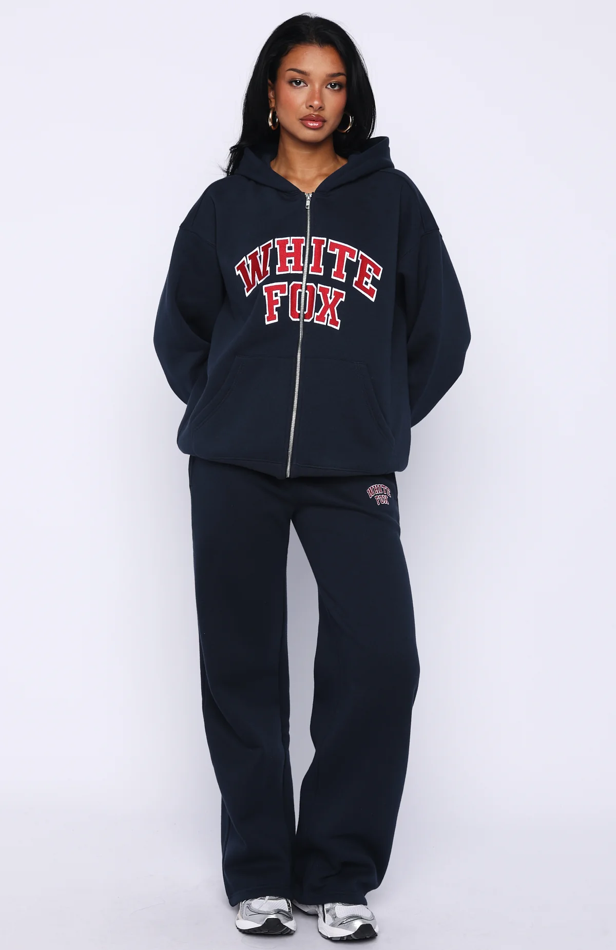 Starting Fresh Wide Leg Sweatpants Navy