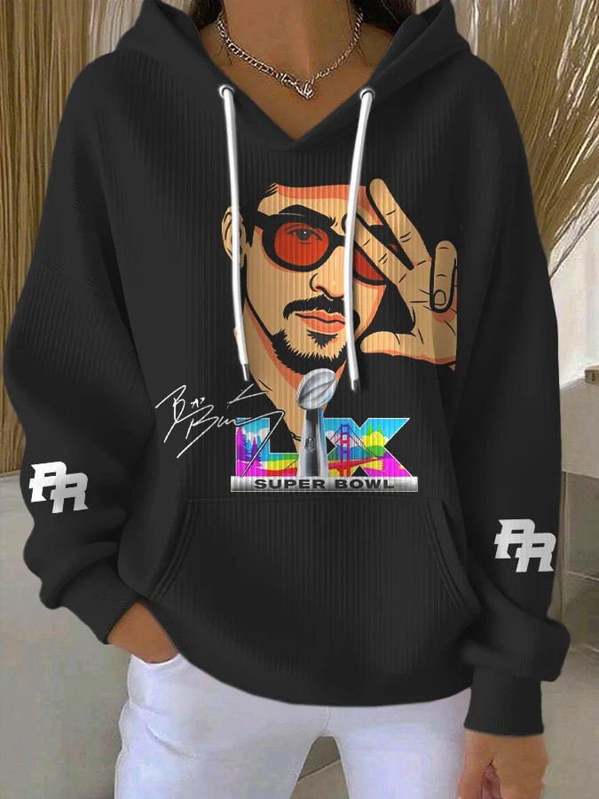 Puerto Rico Colored Casual Women's Hooded Printed Sweatshirt