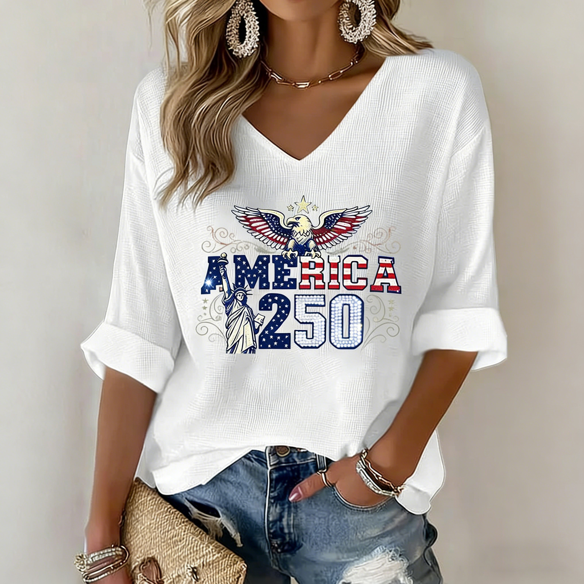 Women's  American 250th Print T-Shirt