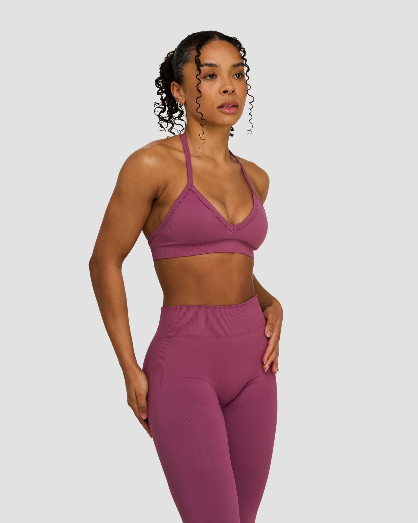 Elevate™ Sculpting Seamless Adjustable Halter Bra | Orchid Mauve