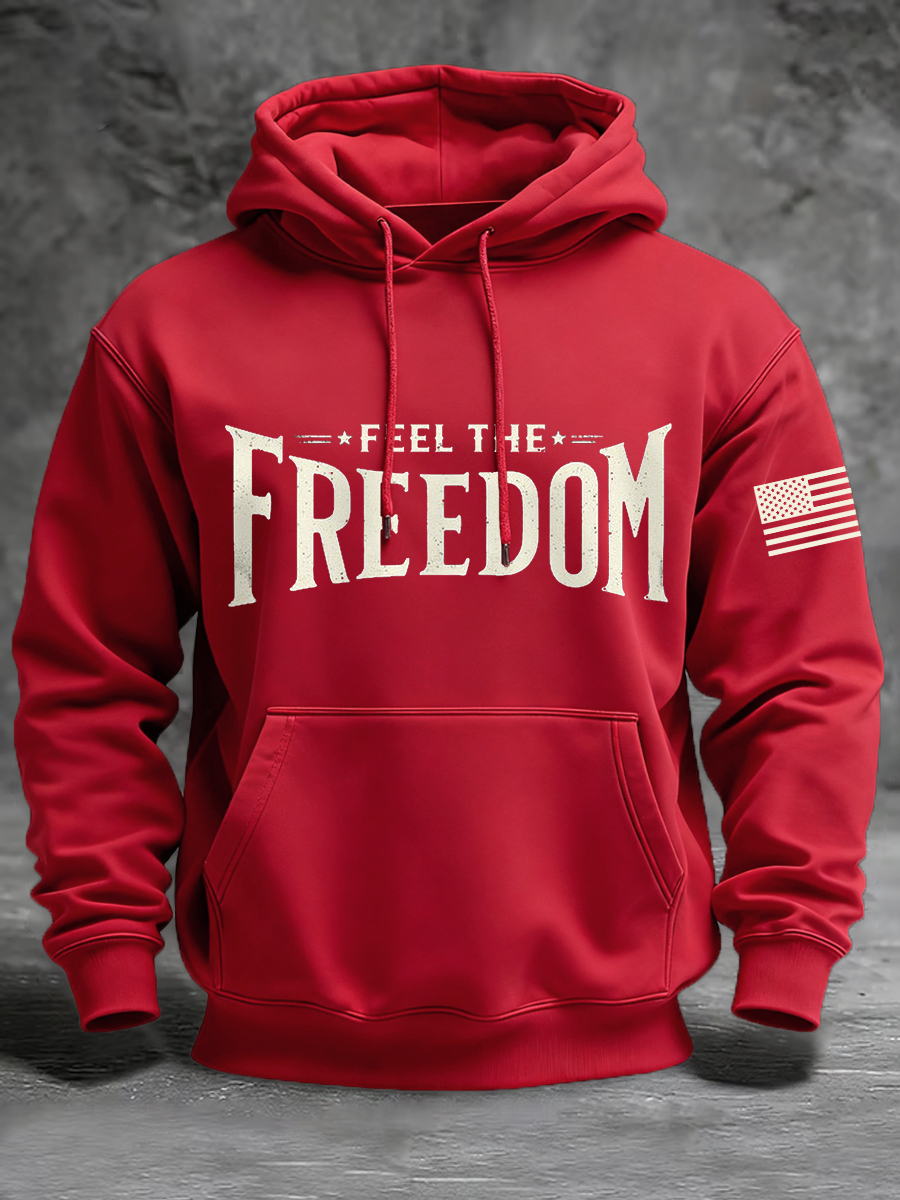 Men's Feel The Freedom Print Hoodie