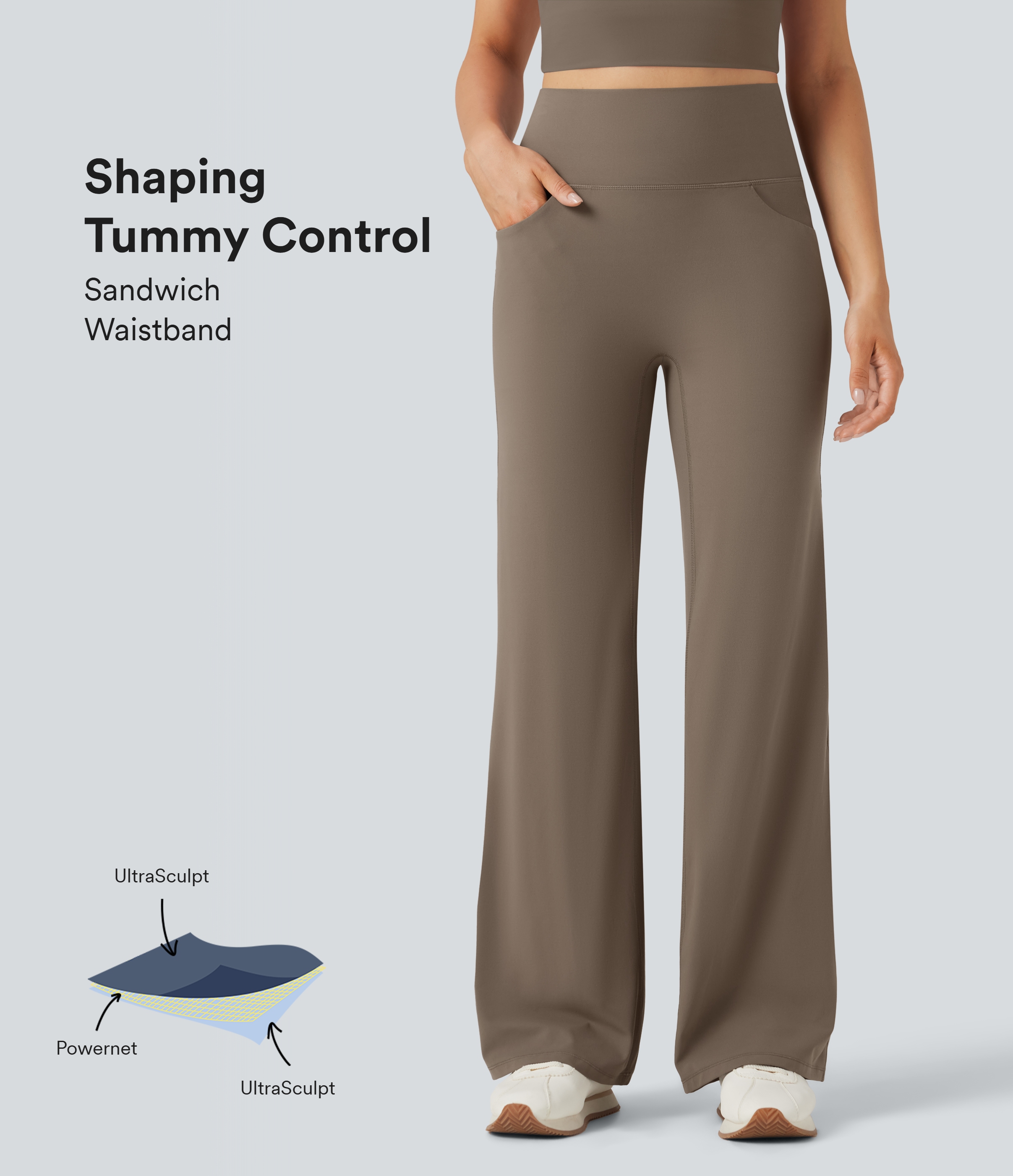Halara UltraSculpt™ High Waisted Tummy Control Straight Leg Yoga Pants with Pockets