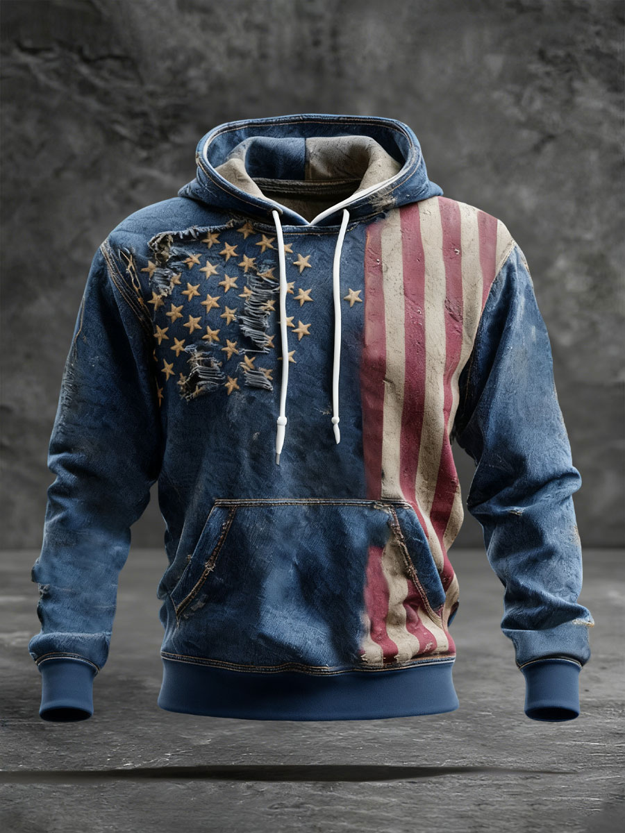 Men's 1776-2026 Print Casual Hoodie